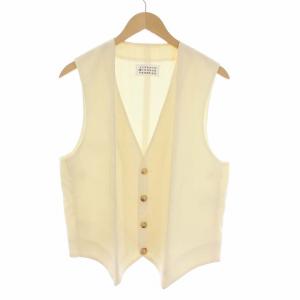 ここのえ期 09SS 変形 4Bデザイン ベスト ジレ ウール 50 L アイボリー