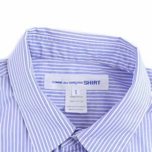 COMME des GARCONS SHIRT 17SS FOREVER ナロークラシックフィットストライプシャツ 長袖 フランス製 S ブルー ホワイト