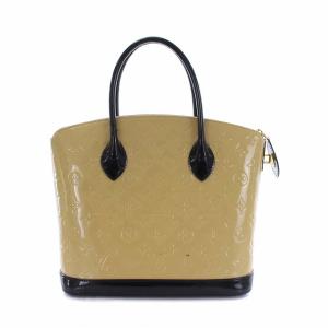 LOUIS VUITTON M90251 ロックイットPM ヴェルニ ハンドバッグ デュンヌ ブラック ベージュ
