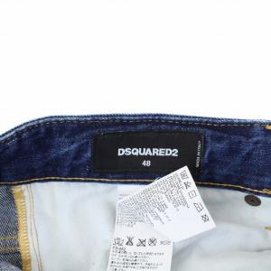 DSQUARED2 16AW CLASSIC KENNY TWIST JEAN デニムパンツ ダメージ加工 48 ブルー