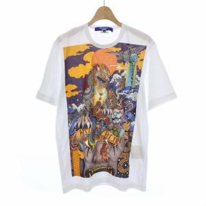 COMME des GARCONS 22SS 綿天竺プリント半袖Tシャツ カットソー S 白 ホワイト WI-T010