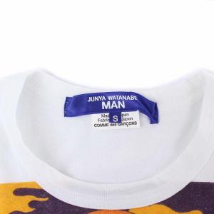 JUNYA WATANABE MAN COMME des GARCONS 22SS 綿天竺プリント半袖Tシャツ カットソー S 白 ホワイト WI-T010