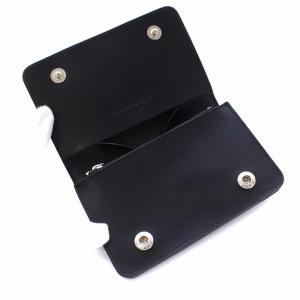 COMME des GARCONS 二つ折り財布 メッセージプリントウォレット レザー 黒