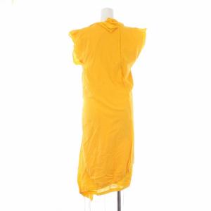 COMME des GARCONS AD2007 不協和音期 コレクション着用 ノースリーブロングワンピース 変形 S イエロー