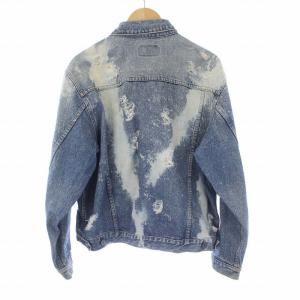 Levi's 70649-0217 クラッシュ加工 デニムジャケット M 青