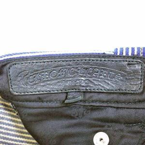CHROME HEARTS CARPENTER パンツ クロスボタン ホースシューボタン ヒッコリー デニムパンツ 36