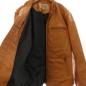 AVIREX 6151106 ライダース シングル ジャケット 牛革 2XL キャメル