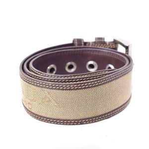 PRADA 3612 ロゴ ジャガード レザー ベルト ハトメ 75