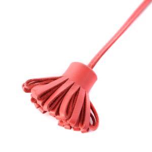 HERMES カルメンチータ レザーチャーム ブックマーク キーホルダー タッセル 赤 レッド OF