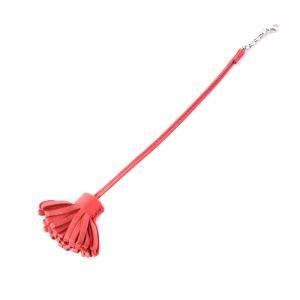 HERMES カルメンチータ レザーチャーム ブックマーク キーホルダー タッセル 赤 レッド OF