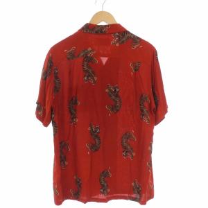 WACKO MARIA 19SS HAWAIIAN SHIRT S/S TYPE-18 オープンカラー トラプリント M 赤
