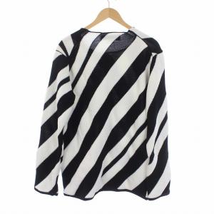 COMME des GARCONS HOMME PLUS PH-N016 21AW 変形ボーダーニット M 黒 白