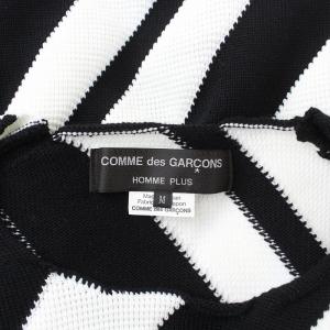 COMME des GARCONS HOMME PLUS PH-N016 21AW 変形ボーダーニット M 黒 白