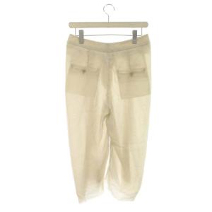 Rick Owens 08SS フロントプリーツクロップドパンツ シアー シースルー シルク100% カットオフ 38 S アイボリー