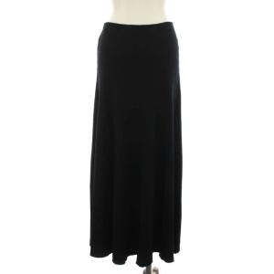 23区 21SS ロングスカート マキシ リブニット フレア 38 ブラック