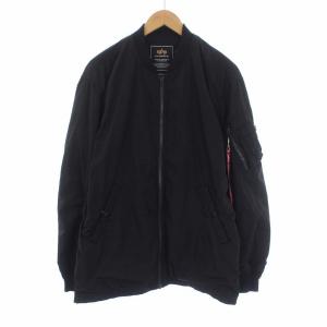 ALPHA INDUSTRIES MA-1 フライトジャケット ミリタリージャケット ジップアップ M ブラック