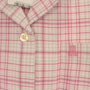 LANVIN COLLECTION コレクション タグ付き パジャマ ナイトウェア セットアップ 上下 2点セット 寝間着 チェック ロゴ