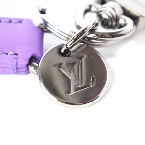LOUIS VUITTON ドラゴンヌ・スリム キーホルダー LVイニシャル モノグラム 茶 紫