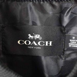 COACH C0921 スタジャン 中綿 ジャケット ロゴ 刺繍 M ブラック
