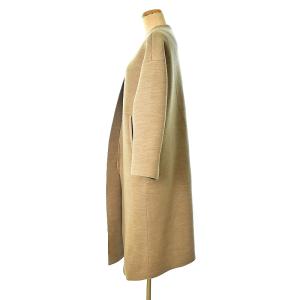 ENFOLD 300BA230-0540 18AW ウールボンディングロングコート ノーカラー 36 ベージュ 