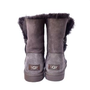 UGG australia ムートンブーツ ショートブーツ ベイリーボタン 羊革 ブラウン