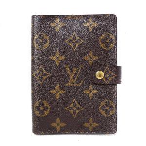 アジェンダPM モノグラム 手帳カバー システム手帳 茶 ブラウン R20005