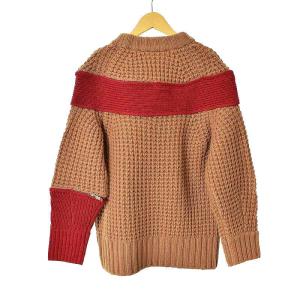 sacai 19AW ジップアタッチメント ニット 長袖 ウール 1 茶