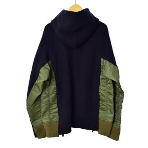 sacai Sponge Sweat MA-1 Hoodie 2 紺