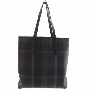 BLACK LABEL CRESTBRIDGE トートバッグ ハンドバッグ チェック PVC ブラック