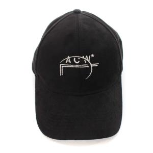 A-COLD-WALL CP-3 LOGO CAP キャップ ベースボールキャップ 野球帽 フェイクスエード 帽子 黒 ブラック