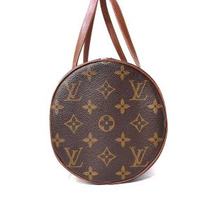 LOUIS VUITTON M51385 旧型 パピヨン30 ハンドバッグ モノグラム ポーチ付き 筒型 ブラウン 