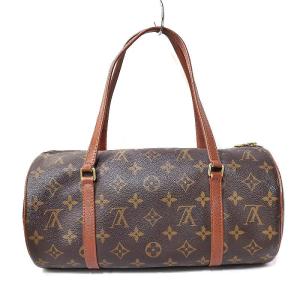 LOUIS VUITTON M51385 旧型 パピヨン30 ハンドバッグ モノグラム ポーチ付き 筒型 ブラウン 