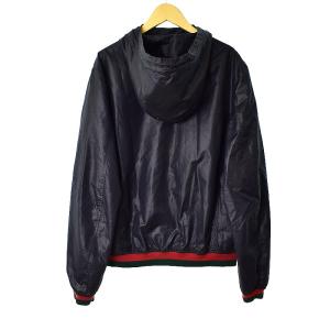 GUCCI ナイロンジャケット パーカー シェリーライン 46 紺 253495