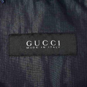 GUCCI ナイロンジャケット パーカー シェリーライン 46 紺 253495