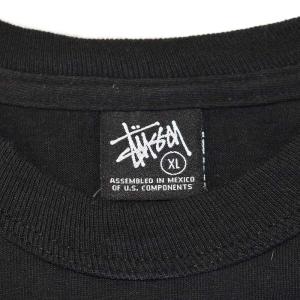 STUSSY ショーンフォント SSリンク Tシャツ カットソー 長袖 プリント XL ブラック
