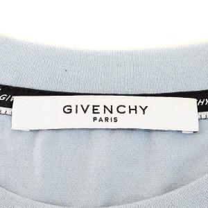 GIVENCHY VINTAGE SLIM FIT Tシャツ 半袖 プリント ロゴ M ライトブルー