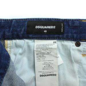 DSQUARED2 21SS COMBAT JEAN デニムパンツ ペイント ダメージ加工 48 青