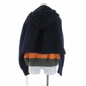 sacai Sponge Sweat Zipup Hoodie MA-1ドッキング ミリタリー 中綿