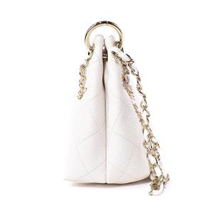 CHANEL 29番台 マトラッセ キャビアスキン ココマーク 2way チェーンバッグ  白