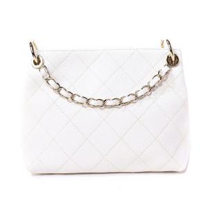 CHANEL 29番台 マトラッセ キャビアスキン ココマーク 2way チェーンバッグ  白