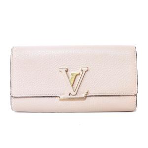 M61249 ポルトフォイユ カプシーヌ 長財布 ロングウォレット ロゴ レザー ガレ ベージュ