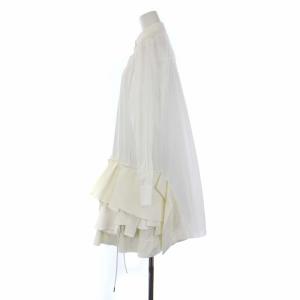 sacai 2022年製 SUITING MIX POPLIN DRESS ワンピース ひざ丈 S ホワイト