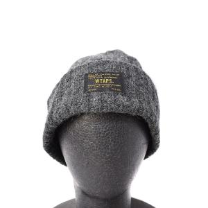 WTAPS 14AW ニット帽 ビーニー 帽子 ウール グレー