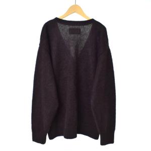 WACKO MARIA PREMIUM MOHAIR KNIT CARDIGAN Vネック L ダークブラウン