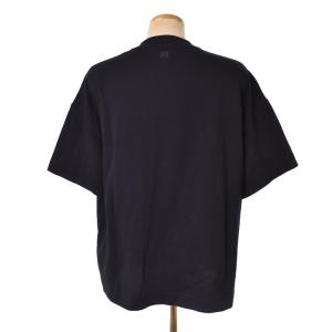 AMI Alexandre Mattiussi AMI DE COEUR T-SHIRT Tシャツ カットソー 半袖 クルーネック ワンポイント 刺繍 S 黒 ブラック