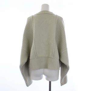 ENFOLD 22SS ウールリブショートCARDIGAN 38 ライトグレー