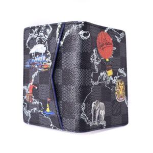 LOUIS VUITTON N40200 オーガナイザー ドゥ ポッシュ ダミエグラフィット マッププリント カードケース 黒
