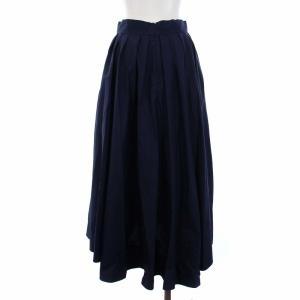 MADISONBLUE TUCK VOLUME SKIRT タックボリュームスカート ロング フレア 01 S 紺 ネイビー