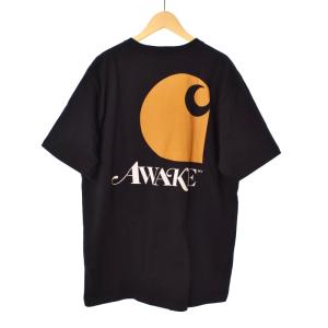 Carhartt アウェイク ニューヨーク AWAKE WIP T-Shirt Black Tシャツ カットソー クルーネック 半袖 XL 黒