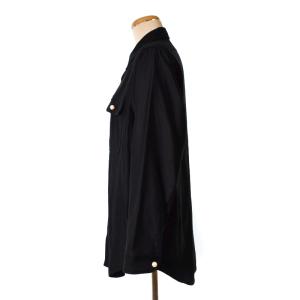 MADISONBLUE ブラウス シャツ 長袖 パール コットン 01 S 黒 ブラック